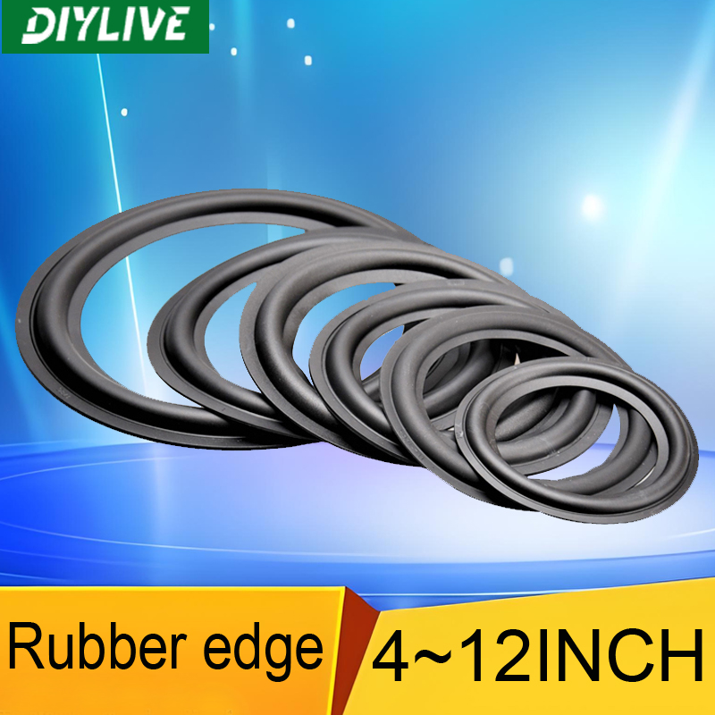 DIYLIVE 2PCS 4-12 inch woofer Speaker Repair Parts Rubber surround edge Folding Ring Subwoofer(100~300mm) 4 5 6.5 7 8 10 12