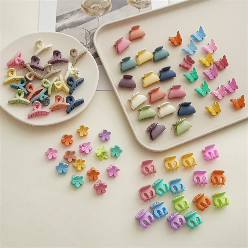 6 Stks/partij Nieuwe Mode Kleine Geometrie Effen Colorr Clip Haarspeld Haarspeldjes Voor Vrouwen Meisje Accessoires Hoofddeksels Haar Klauw Groothandel
