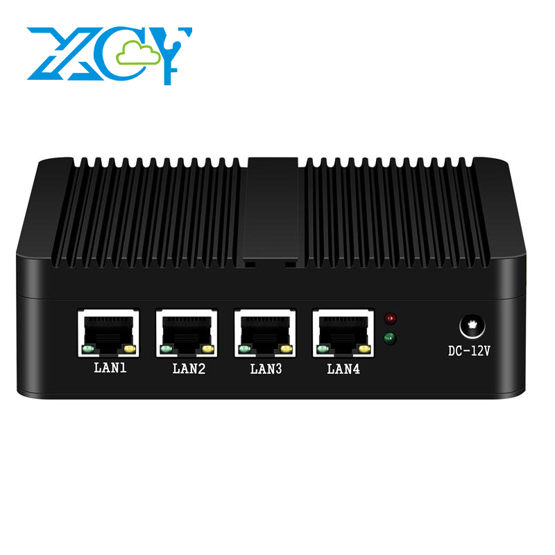 XCY aparato firewall Mini PC Intel Celeron J1900 Quad-Cores 4x LAN 2,5G i225V i226V tarjeta de red enrutador suave Pfsense OPNsense