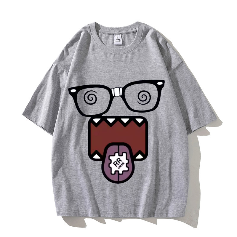 Magliette Domo Kun Funny Meme da uomo e da donna, in cotone di alta qualità, casual, a maniche corte, estive, streetwear.