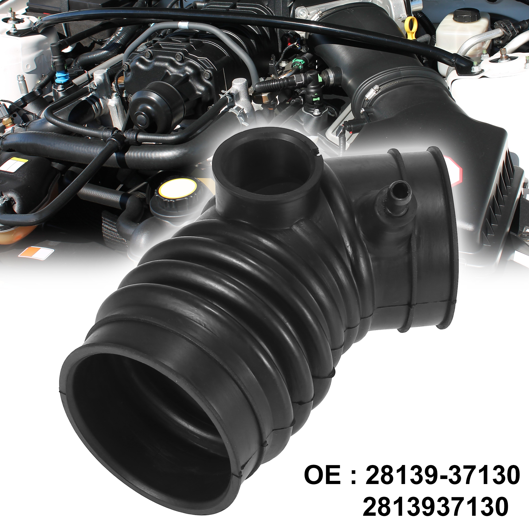 X Autohaux-manguera de admisión de aire para motor de coche, filtro de tubo de rosca 28139-37130 2813937130 para Hyundai Santa Fe 2.7L, accesorios de coche