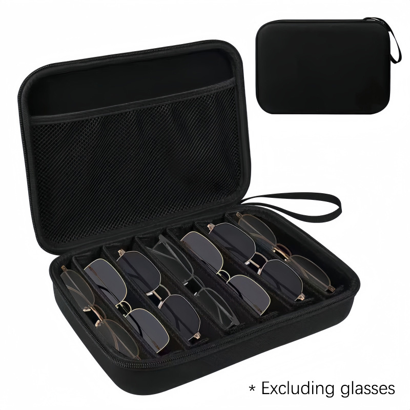 Scatola Portaocchiali Regolabile con 6/7 Scomparti |   Organizzatore Portatile per Occhiali e Porta Occhiali da Viaggio Estuche Para Gafas