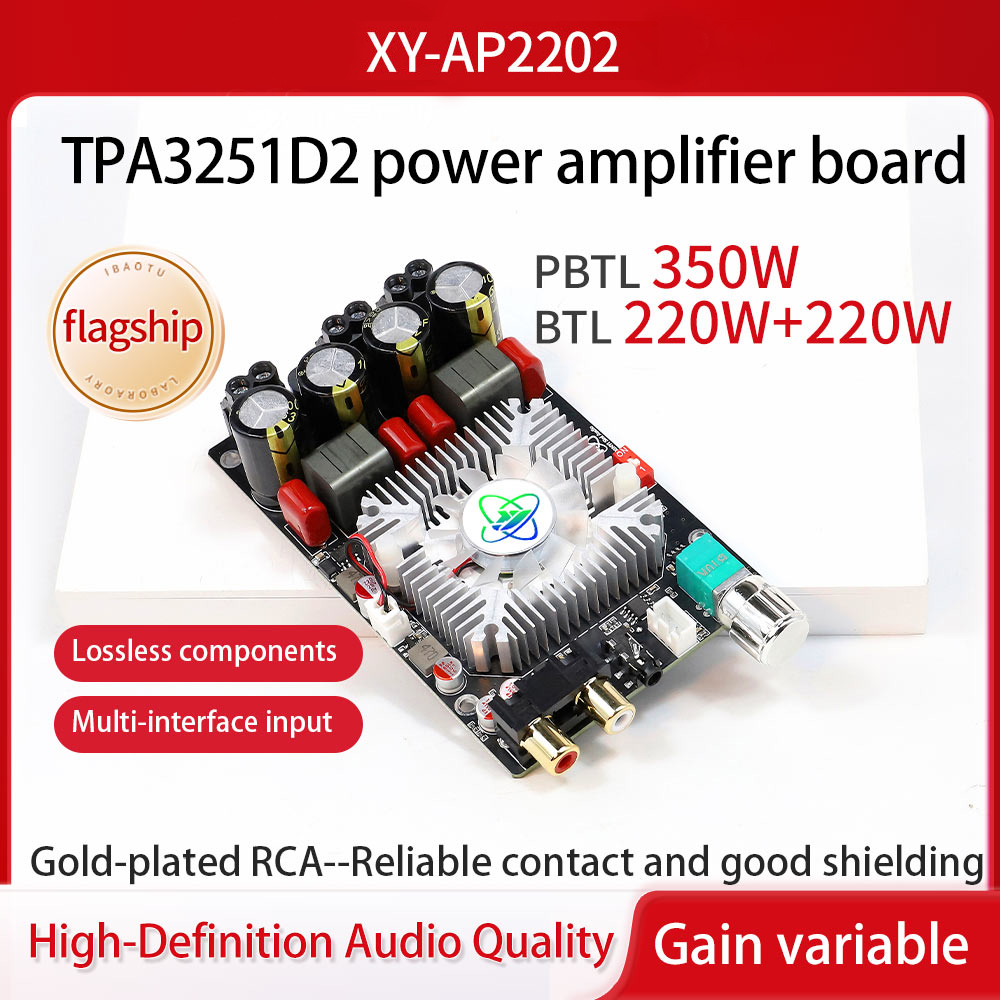 TPA3251 Scheda amplificatore di potenza digitale HiFi di grado febbre Stereo ad alta potenza 220WX2 ponte 350W AP2202