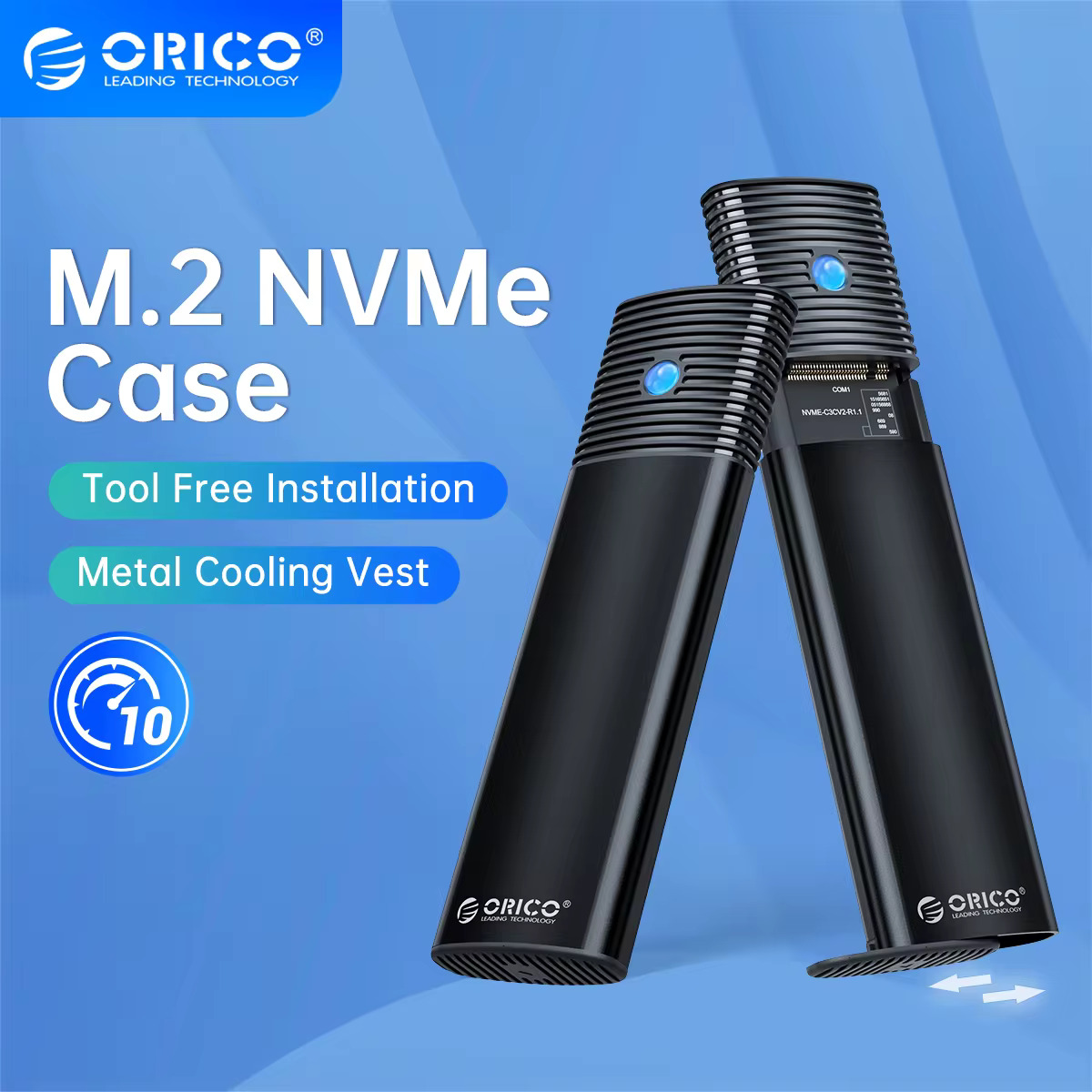ORICO 10Gbps M2 SSD Enclosure NVMe PCIe SSD Box dla M.2 NVMe NGFF SATA SSD Disk Tool Free M.2 SSD Case Wbudowany metalowy radiator