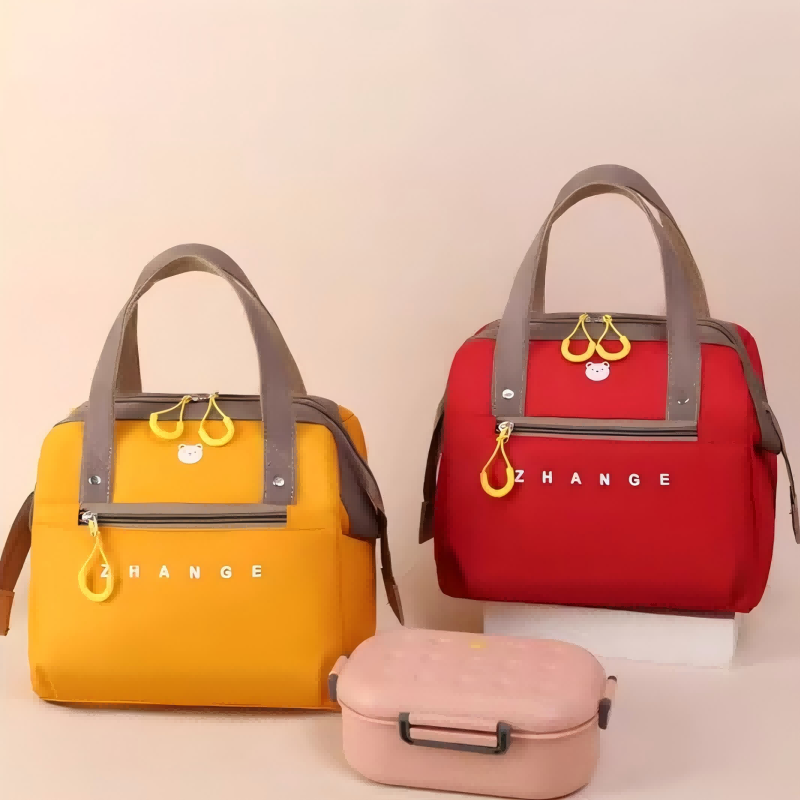 Bolsa Térmica Portátil de Alumínio para Almoço, Lancheira Térmica para Estudantes, Bolsa Bento para Levar ao Lado