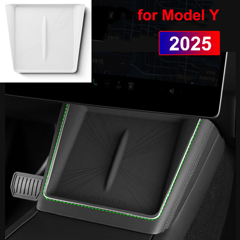 Coussinet de chargement sans fil en Silicone pour TESLA modèle Y Juniper Launch 2026 2025, housse de protection pour chargeur de commande centrale, tapis antidérapant, mes accessoires