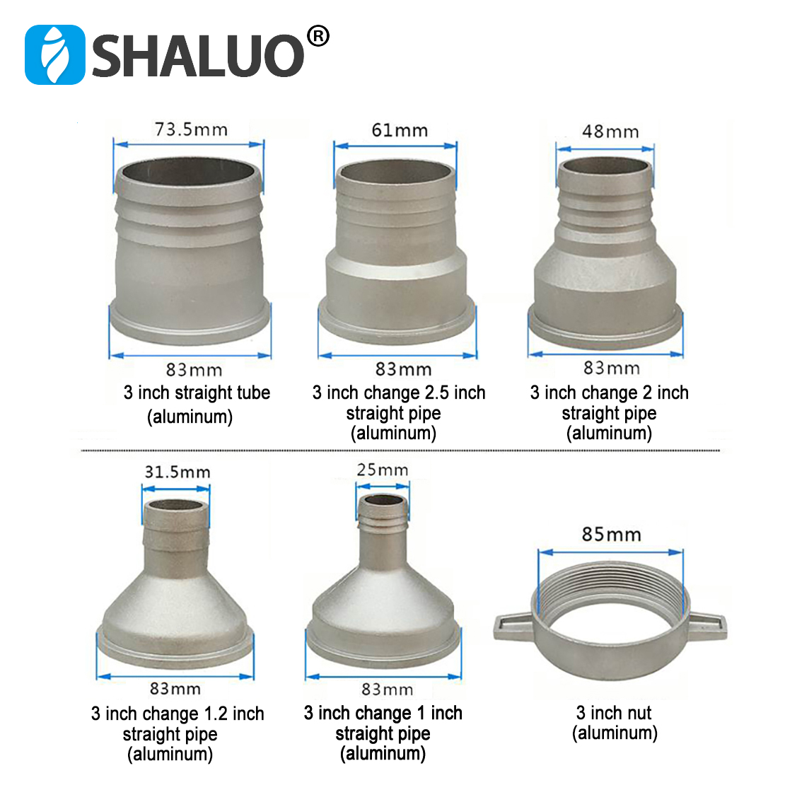 Nouvel ensemble de raccords de pompe à eau Gasolina, connecteur de tuyau en aluminium de 3 pouces avec clé et joint en caoutchouc, raccord de tuyau de connexion de pompe