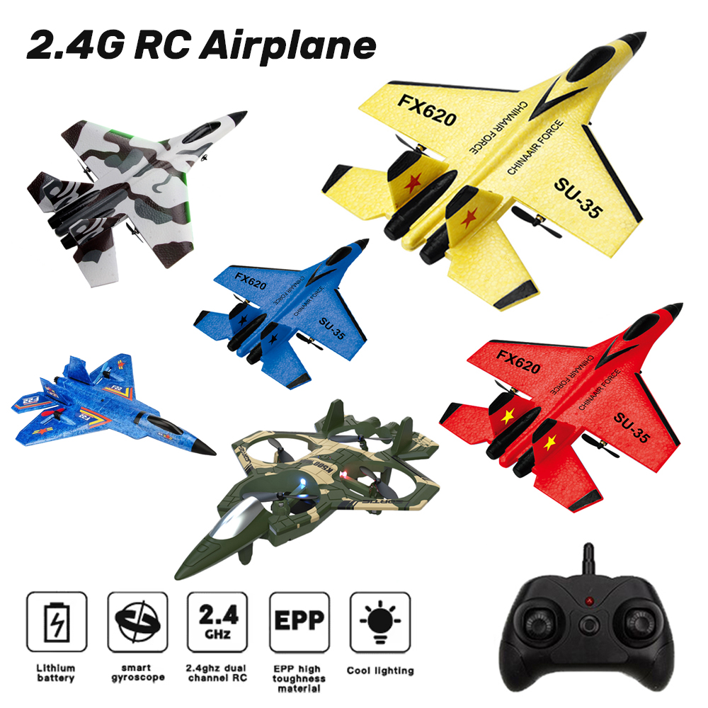 เครื่องบินบังคับวิทยุ SU35 RC Plane F22 K500 MAX Rc Fighter 2.4G รีโมทคอนโทรล เครื่องร่อนโฟม FX620 เครื่องบินโฟม EPP ของเล่นสำหรับผู้ใหญ่