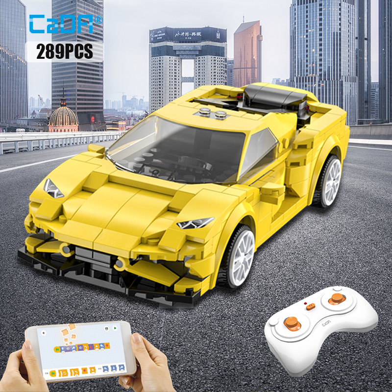 Cada City APP Programming Remote Control Sports Car Model Building Blocks RC Racing Car Bricks Gifts Toys