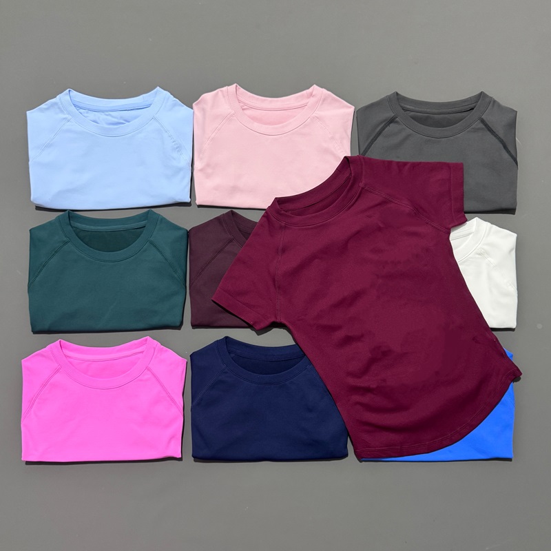 Histello Women Short Sleeve Slim Fit Seamless Yoga Bodysuit Sculpting Body Shaper Breathable Running Gym Pilates Fitness Shirts