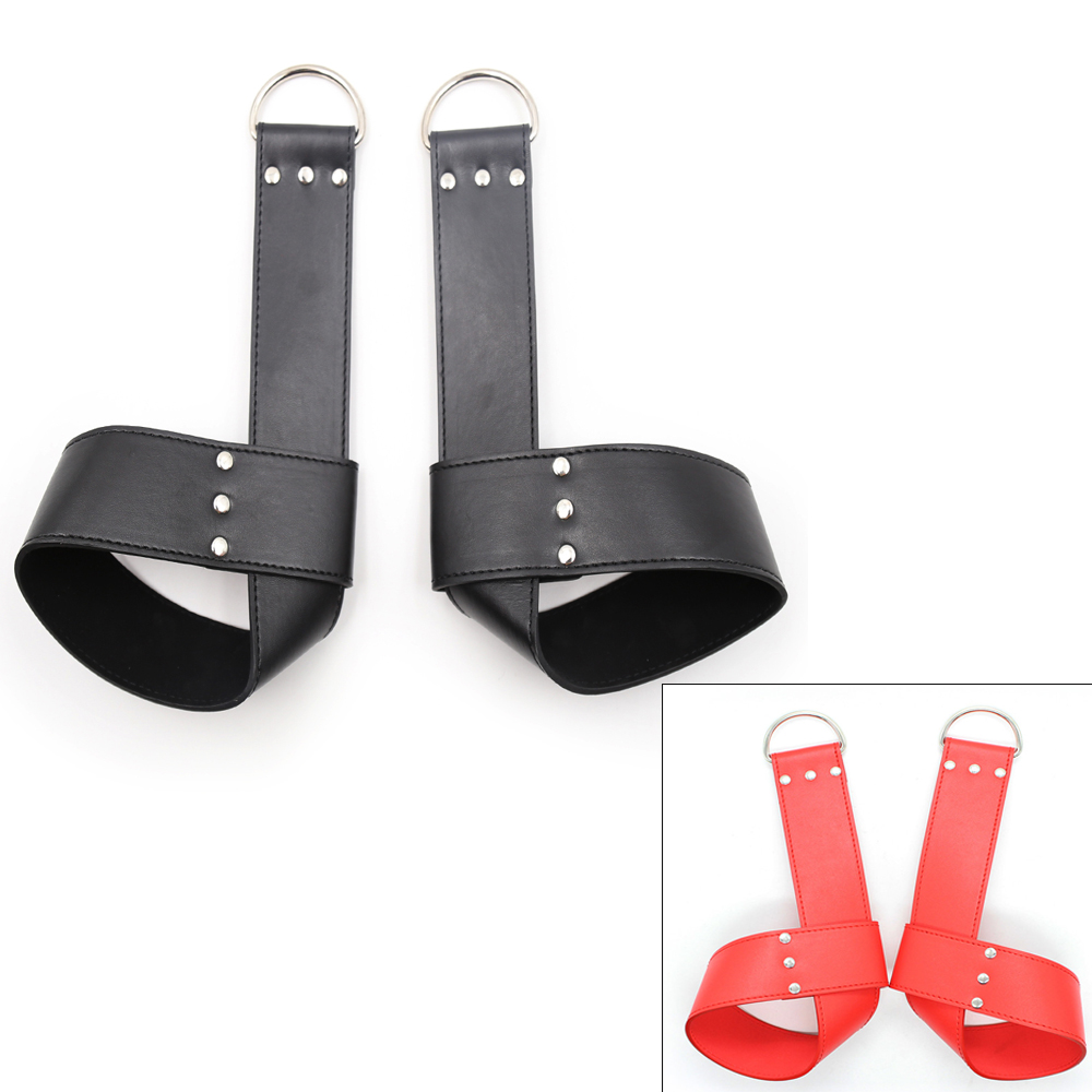 เกมสำหรับผู้ใหญ่หนังสังเคราะห์สายรัดนาฬิกาข้อมือ Cuffs Bondage Suspension Handcuffs ทาส BDSM แขวน Flirting เกมเซ็กซ์ทอยสำหรับคู่