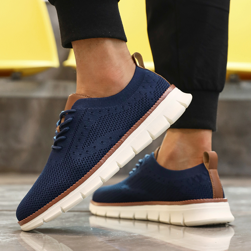 Ultraleichte lässige Strickschuhe für Herren, atmungsaktive, rutschfeste Turnschuhe, 2025, flexible, weiche Sohle, trendige, bequeme Schuhe für Herren