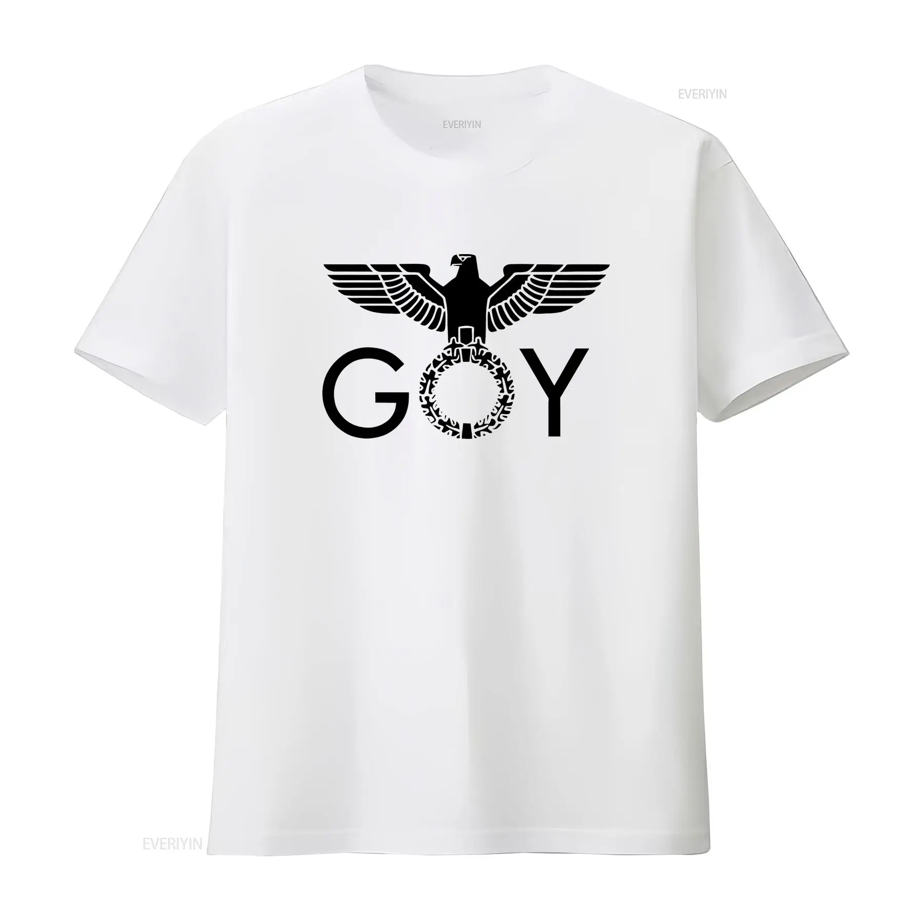 Camiseta Goy Vintage Lavada Unissex Casual Streetwear Estilosa Levemente Elástica Roupas de Designer Confortáveis