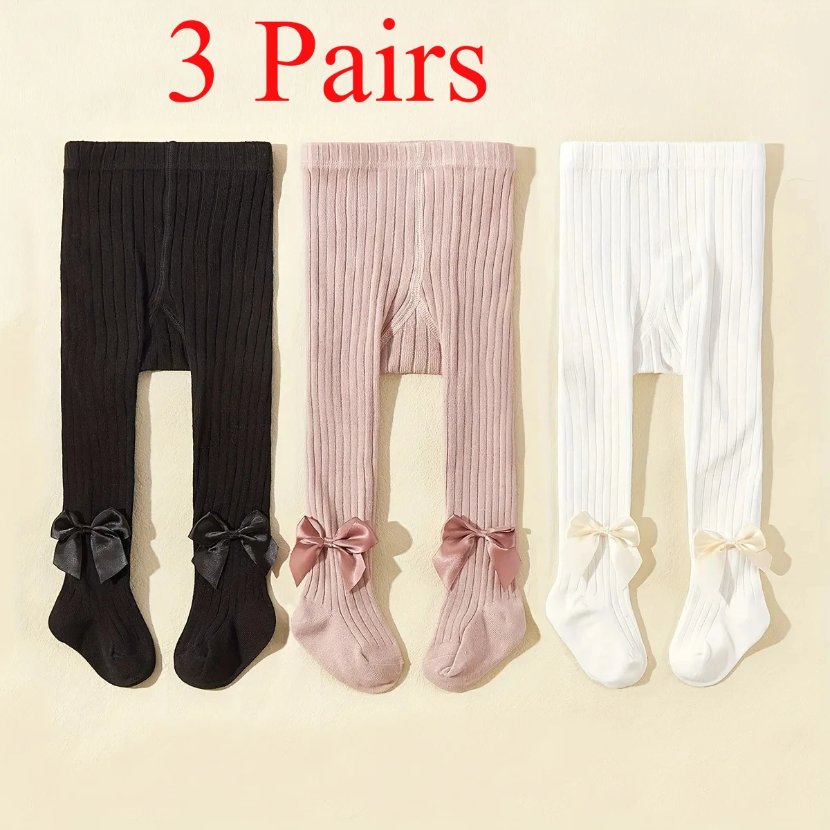 3/1 unids/set medias para niños primavera otoño princesa Bowknot niñas moda cómoda pantimedias de algodón transpirable para bebés medias
