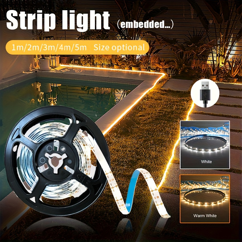 5V USB LED Strips 2835 Knipbare Zelfklevende Flexibele Tape Verlichting Voor TV Spiegel Achtergrondverlichting Huis Kamer Decoratie LED Lichtketting