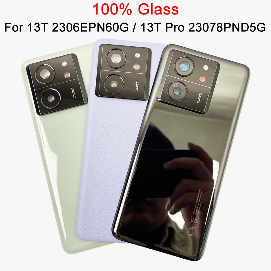 A +++ Für Xiaomi 13T 5G Zurück Batterie Abdeckung Für Mi 13T Pro 5G Zurück Abdeckung Tür glas Hinten Gehäuse Abdeckung Ersatz Teile