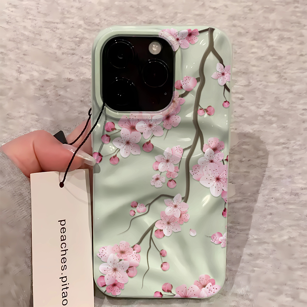 Plum Blossoms On Branches Phone Case For IPhone 17 15 13 14 12 16 11 Pro ProMax Plus 17Air Luxury Soft Shockproof Cover Case