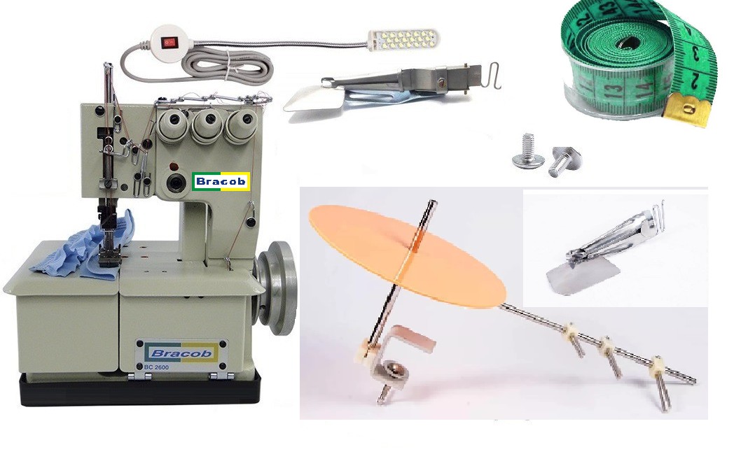 Macchina da cucire Galoneira 3 aghi + Kit accessori + 110V