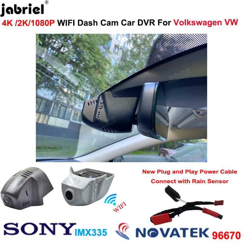Plug and Play 2K 4K Wifi Dash Cam Per Volkswagen VW Atlas Tiguan 2 II mk2 Passat B8 Arteon Touran Golf 4K Auto Dvr per Seat Ateca