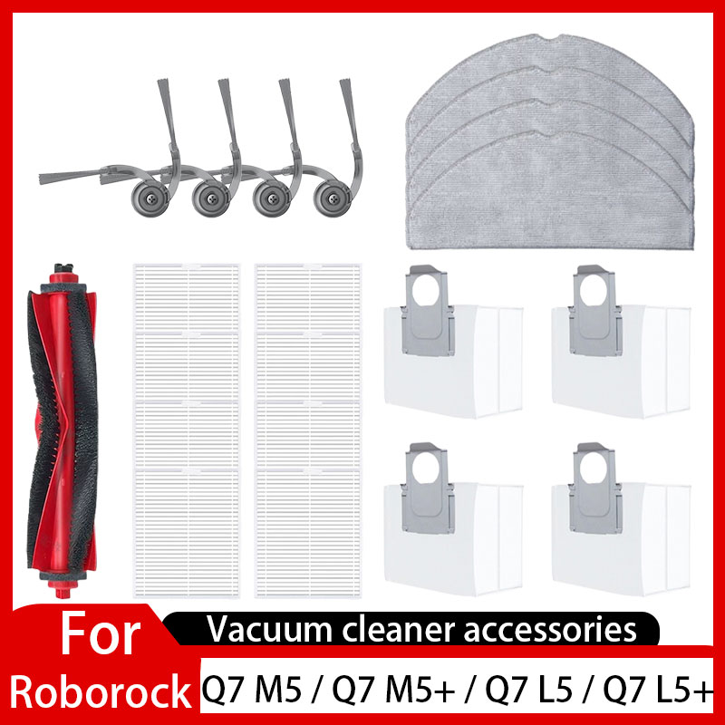 Roborock Q7 M5 / Q7 M5+ / Q7 L5 / Q7 L5+ / Q7 TF / Q7 TF+ / Q7B / Q7T+ Plus Детали Основная щетка Фильтр Швабра Тканевый мешок для пыли
