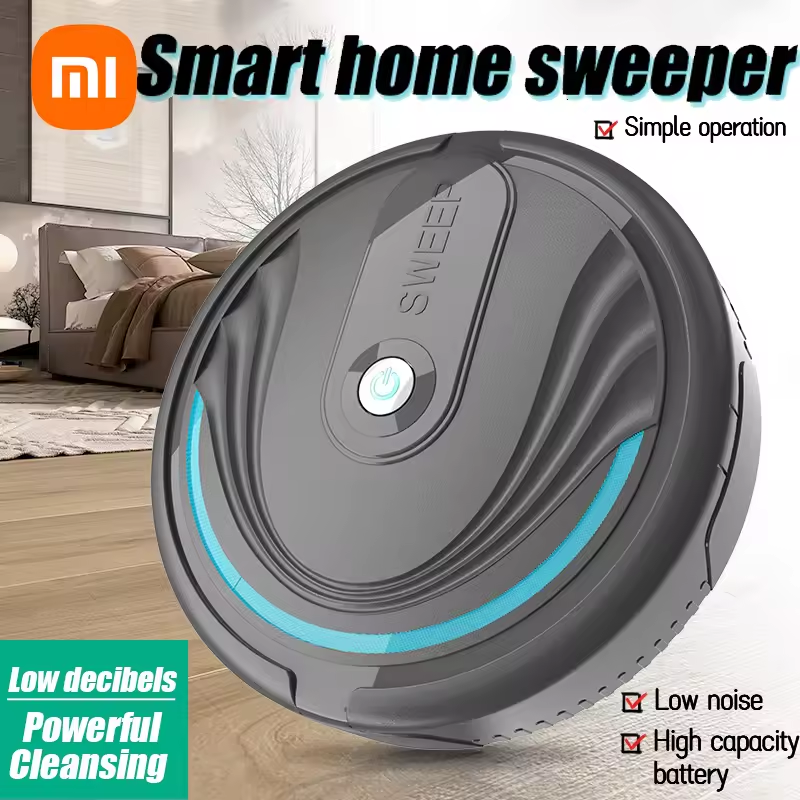 Xiaomi-Mini Aspiradora Robótica inalámbrica inteligente 5 en 1, barredora doméstica recargable con USB multimodo para suelos de alfombras húmedas y secas
