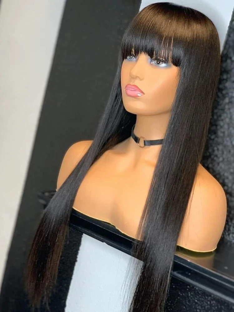 Wig buatan mesin penuh dengan renda 30 inci Brasil murah dijual wig lurus 3x1 renda frontal rambut manusia untuk wanita