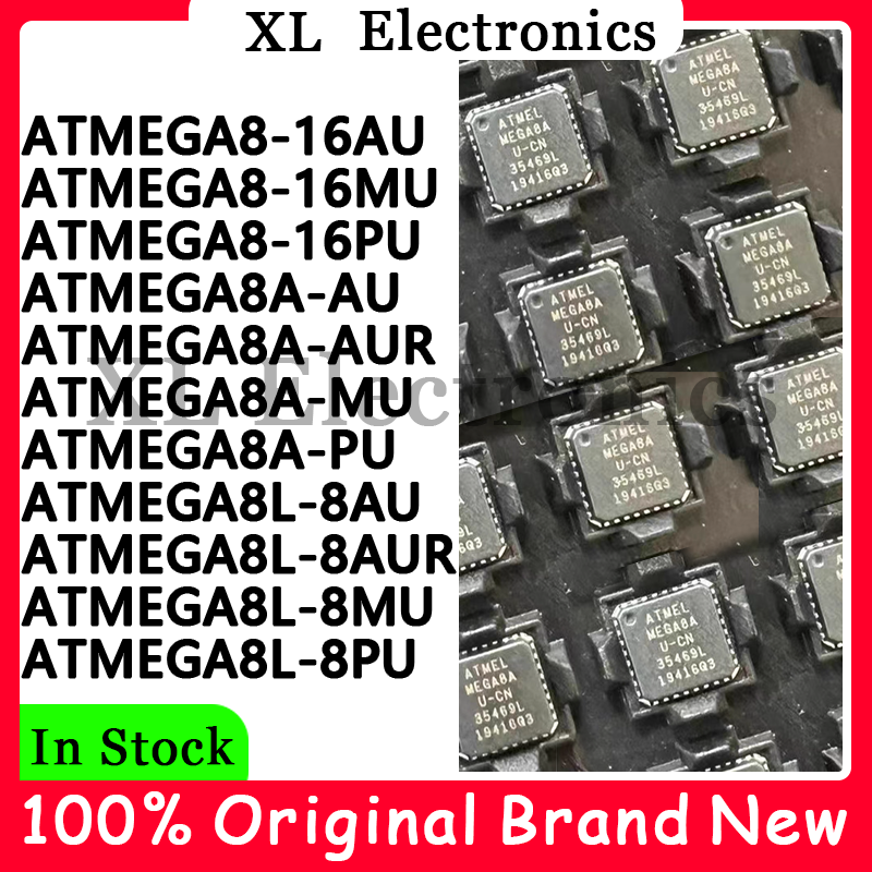 ATMEGA8-16AU ATMEGA8-16MU ATMEGA8-16PU ATMEGA8A-AU ATMEGA8A-AUR ATMEGA8A-MU ATMEGA8A-PU ATMEGA8L-8AU ATMEGA8L-8AUR Новый оригинальный
