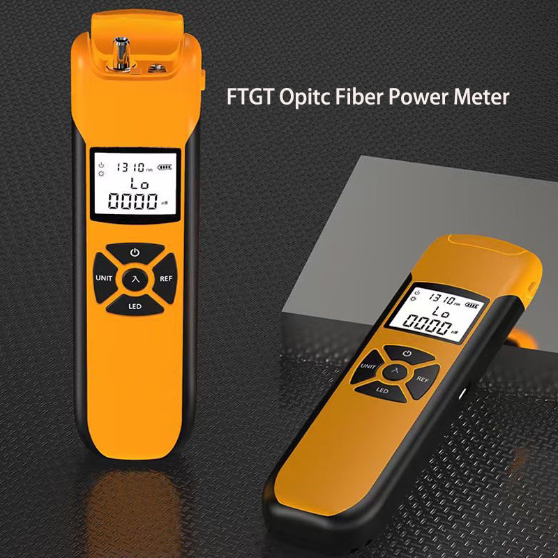 Ftgt novo medidor de potência óptica g10 bateria recarregável de alta precisão ftth medidor de potência de fibra óptica com luz flash opm fc/sc/st