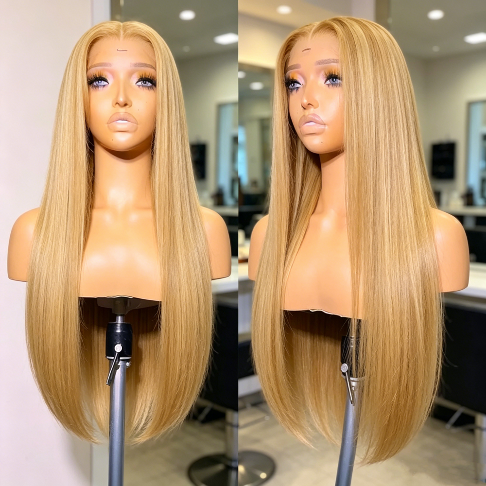 27 #   วิกผมตรงแบบ Bone Straight ขนาด 30 36 นิ้ว สีบลอนด์น้ำผึ้ง วิกผมหน้าผากลูกไม้ HD 13x6 ผมแท้ ความหนาแน่น 250% ผมบราซิลแบบดิบ ไฮไลท์ วิกผมหน้าผากลูกไม้ 13x4