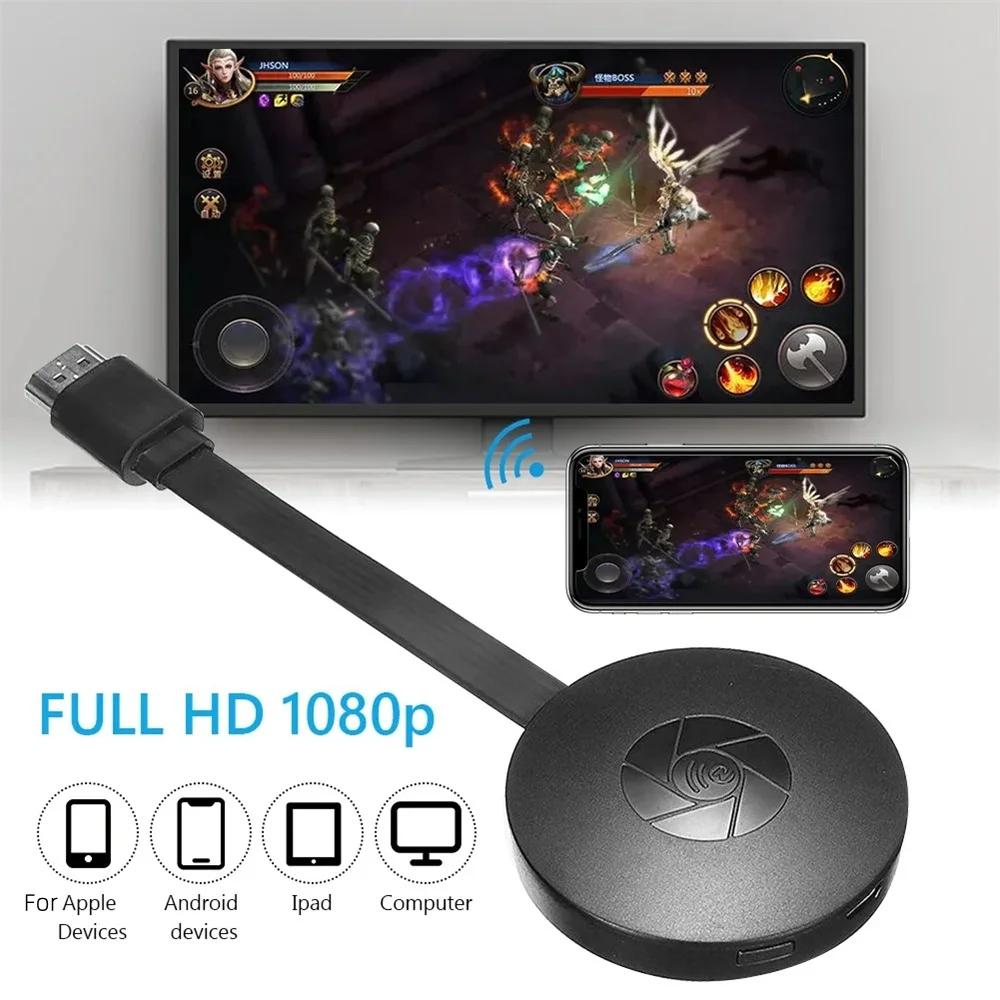Adapter TV Dongle 1080P G2 Miracast WIFI Bezprzewodowy Kompatybilny z HDMI Adapter do Wyświetlania Ekranu Telefonu IOS Android