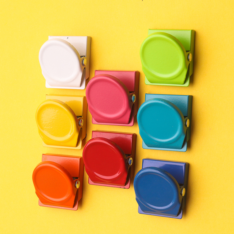 Mini pince magnétique multicolore, 1 pièce, Clip à papier magnétique pour réfrigérateur, Index de fichiers, Photo, mémo, bureau, école, A7127