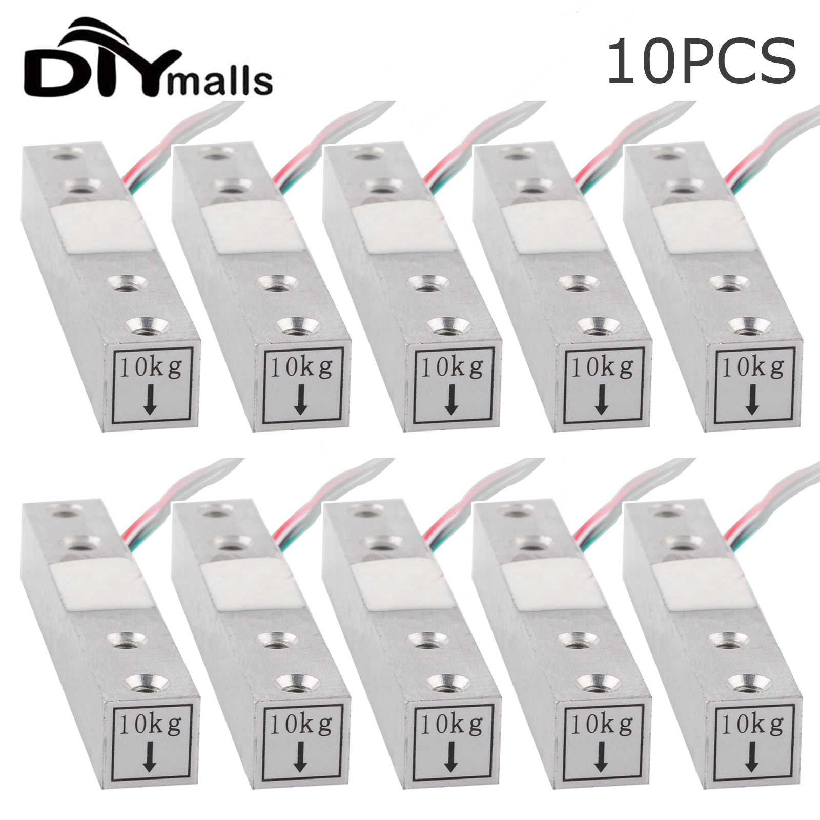 5/10PCS 1kg 2kg 3kg 5kg 10kg 20kg Load Cell Load Cell Weight Sensor Electronic Scale Aluminum Alloy Weighing Sensor for HX711 AD