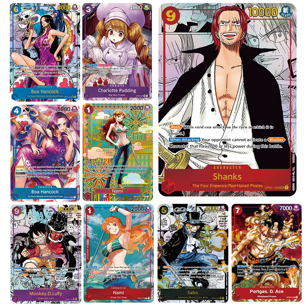 Аниме One Piece OPCG Card English Version Shanks/Monkey.D. Луффи/Портаз.Д. Прокси-карты Ace Game Anime Collection