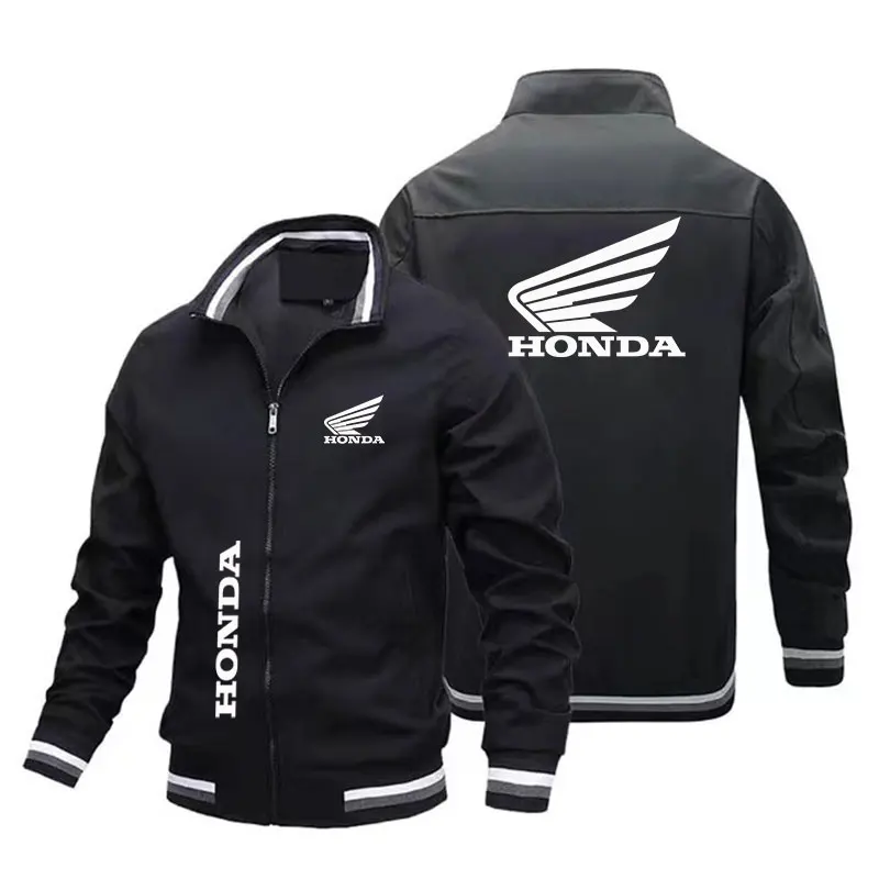 2025 Honda Herren-Motorradjacke, Frühling, Sommer, Outdoor, Freizeit, Mode, Sportmantel, ultradünner Reißverschluss, Sonnenschutzkleidung