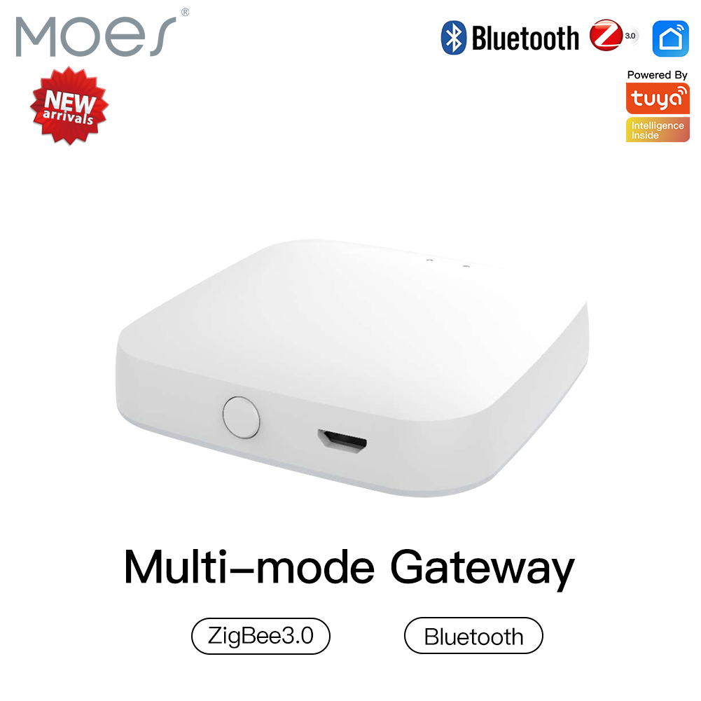 MOES 新しいマルチモード スマート ゲートウェイ ZigBee Bluetooth メッシュ ハブ Tuya スマート アプリと連携 Alexa Google Home 経由の音声コントロール