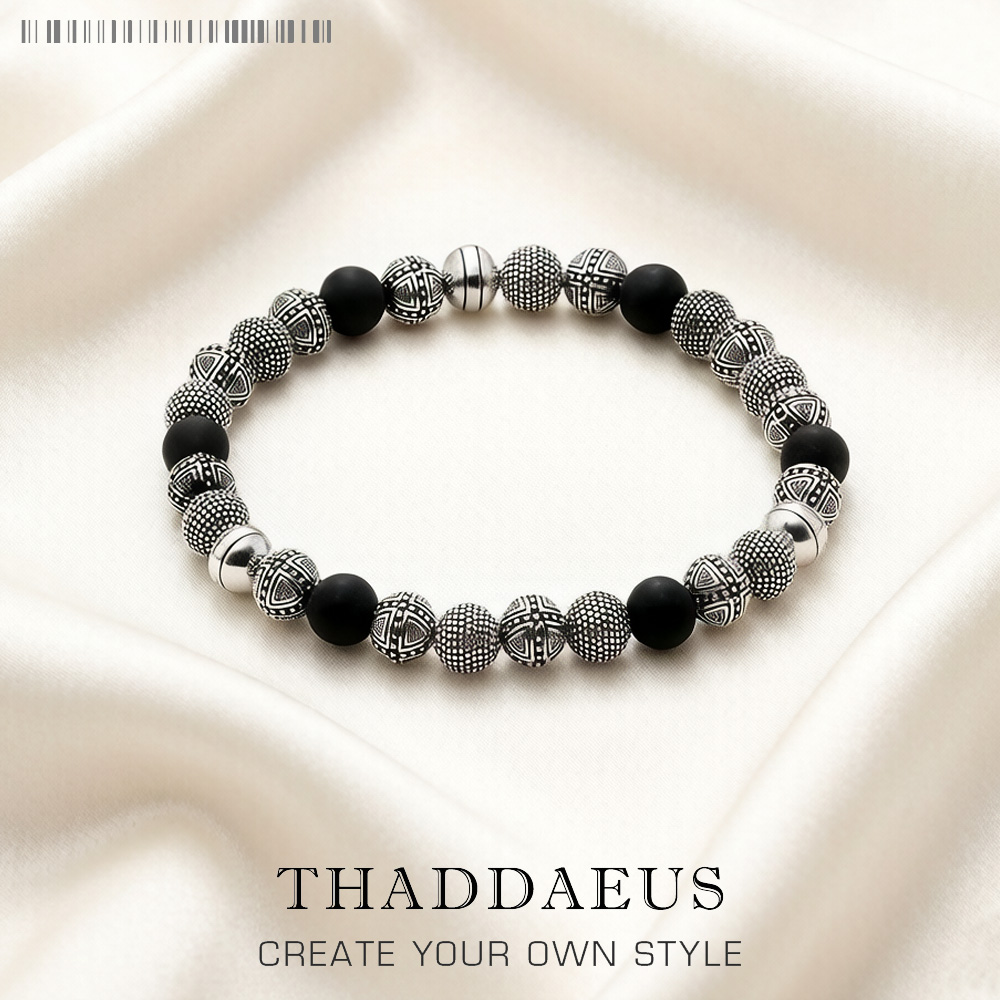 Bracelets en obsidienne pour hommes, bijoux en argent Sterling 925, perles croisées, cadeau très tendance, Style européen, cœur masculin