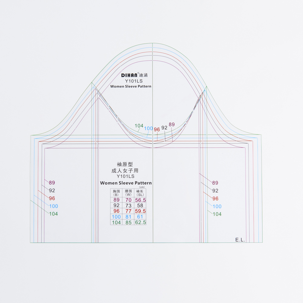 Y101LS Women's Large-Size 1:1 Multi-Code-in-One Sleeve Piece, Japanese Bunka Style Prototype.