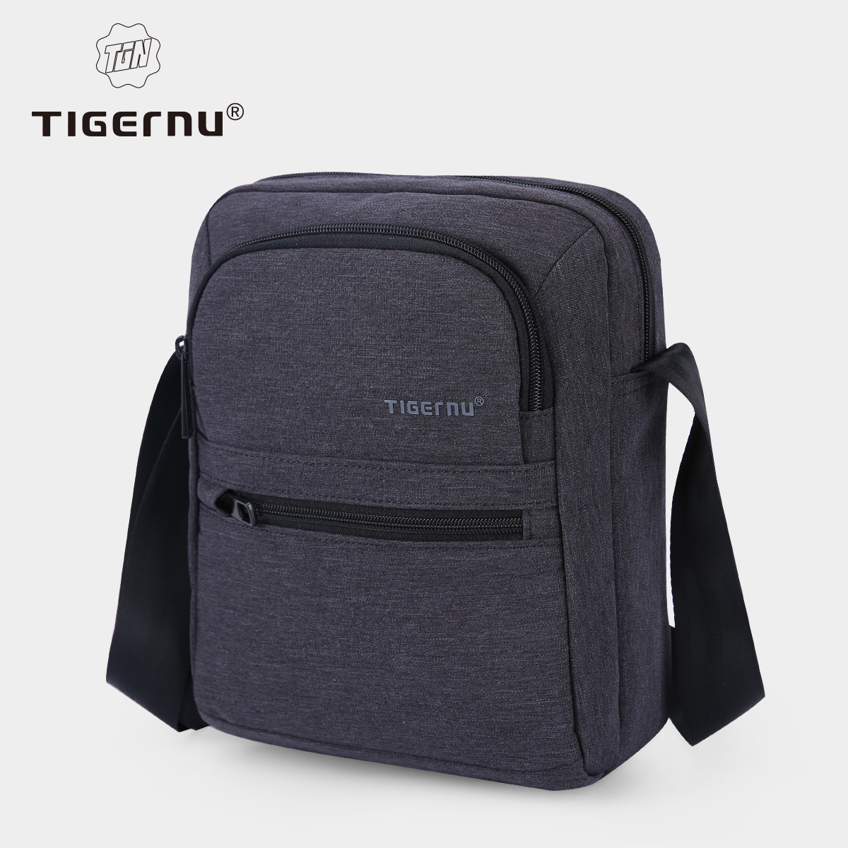 Tigernu bolsa de ombro masculina, bolsa crossbody de 9.7 polegadas para ipad, bolsa mensageiro à prova de choque, mini bolsa leve masculina