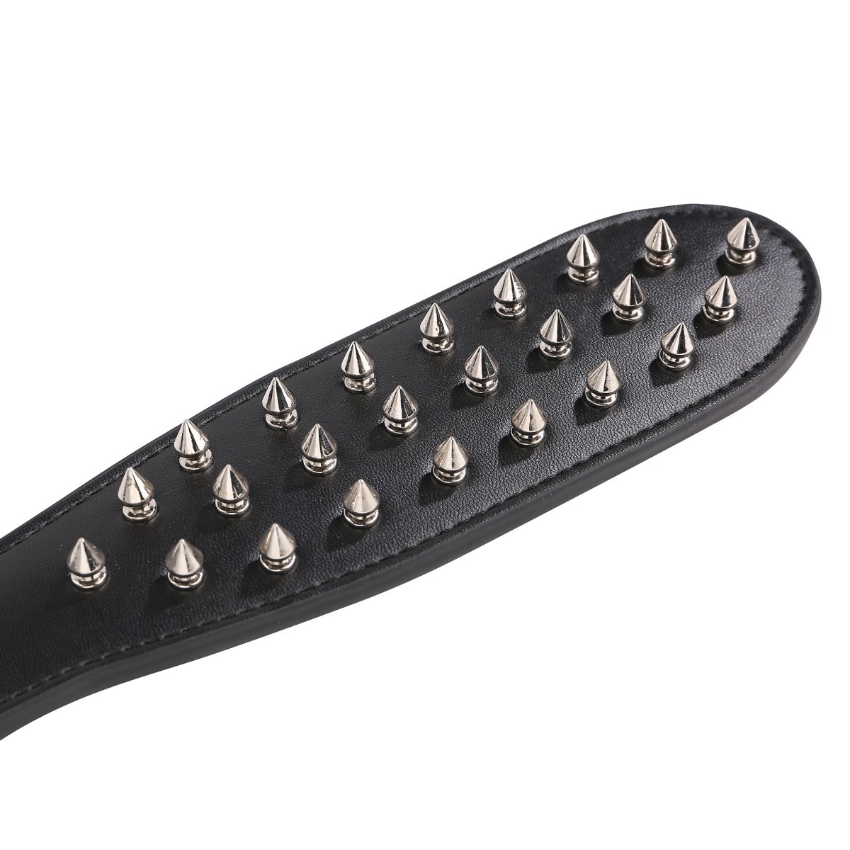 Racchette con rivetti punk in pelle PU da 30 cm, frusta per sculacciate, gioco di ruolo, equitazione per allenamento di cavalli