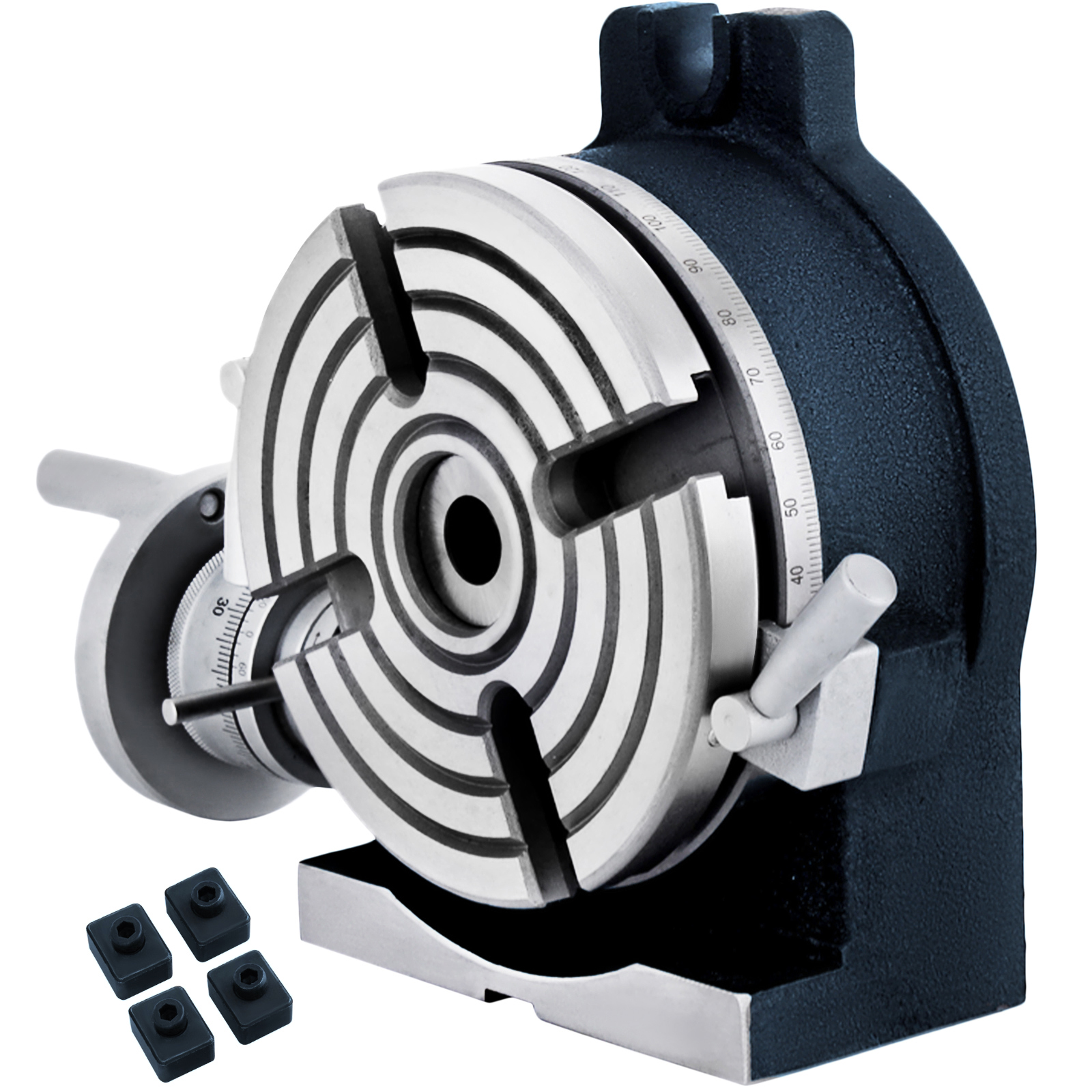 SucceBuy 150mm/5.9In Mesa Rotativa Vertical e Horizontal Sistema de Índice de Placa de Divisória Ajustável Cabeça de Divisória para Fresadora