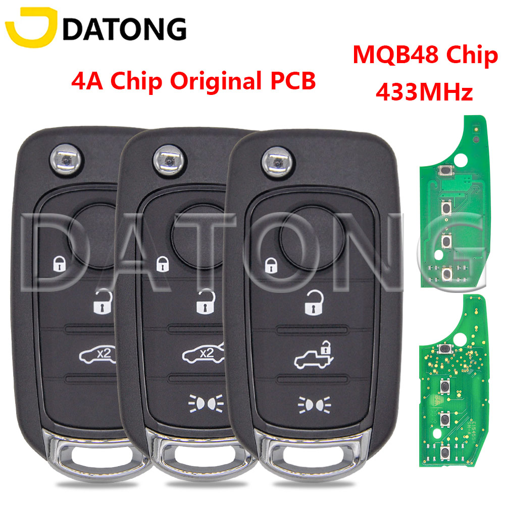 Datong World 2ADPXFI5AM433TX Oryginalny układ 4A MQB48 Chip 433MHz Samochodowy kluczyk zdalnego sterowania do Fiata Tipo Toro 500X Tipo Crono Egea 2016+