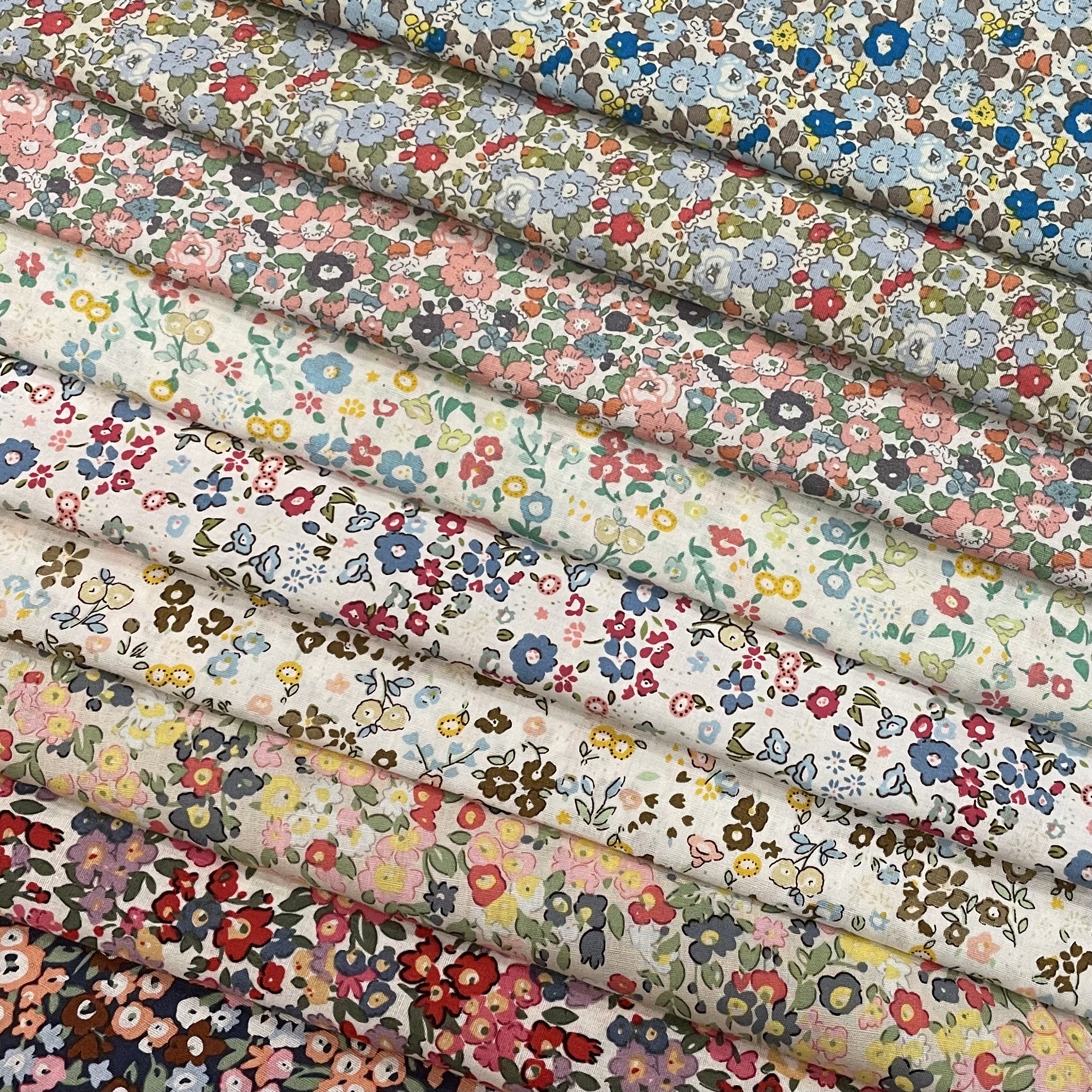 145x50cm popeline de algodão pastoral floral 40s tissun liberty tecido para crianças bebê costura pano vestidos saia diy artesanal retalhos
