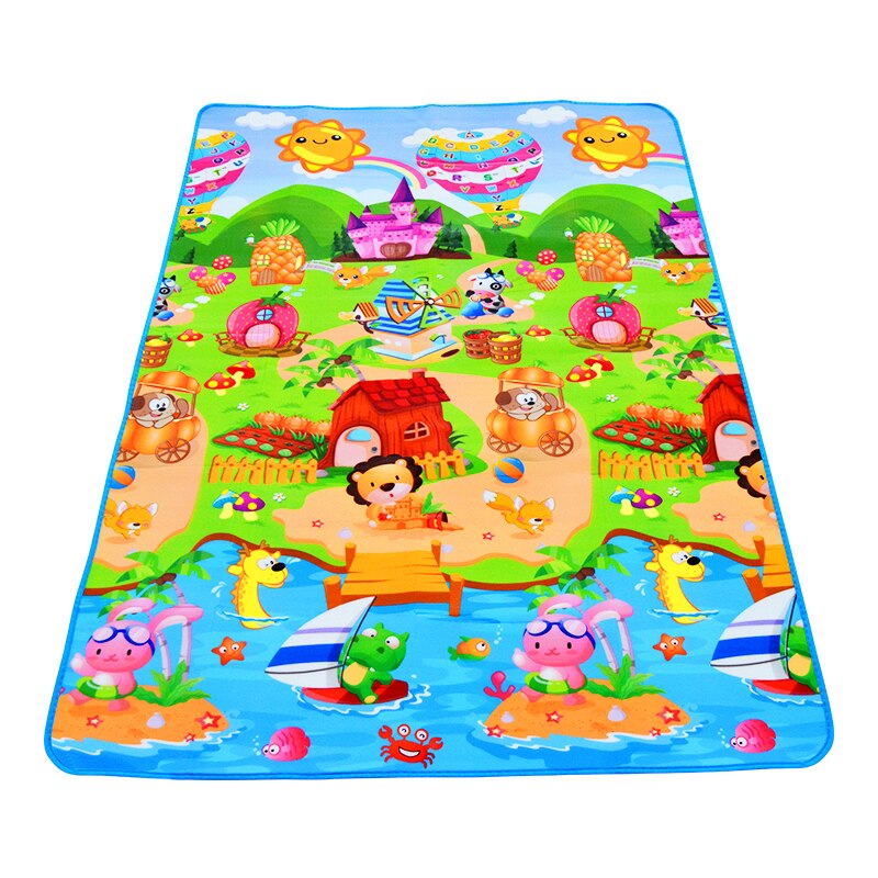 Tapete do jogo do bebê para crianças, tapete rastejando, tapete macio do assoalho, atividade do jogo, Gym, exterior, interior, 180x120x3cm