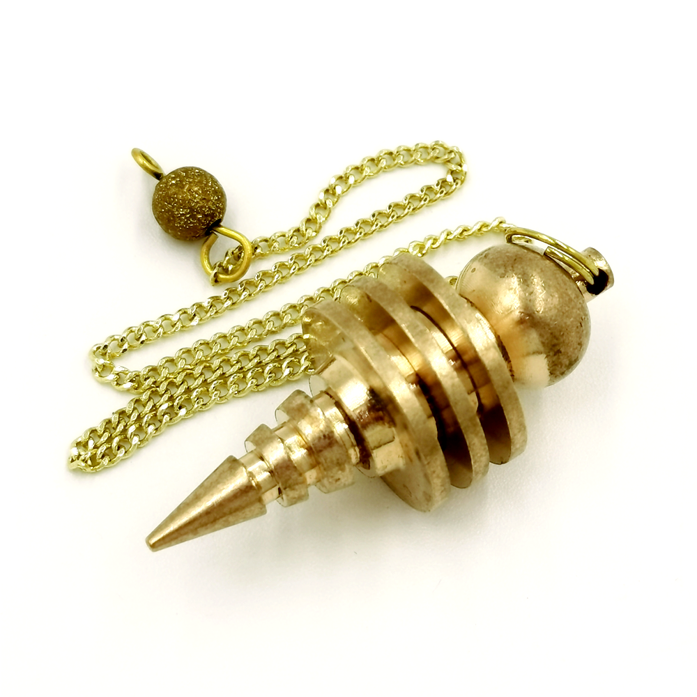 โลหะสีบรอนซ์ทองแดง Spiritual Point ลูกตุ้มสําหรับ Divination Healing Dowsing Wicca Balancing Pointed Cone Pendulum