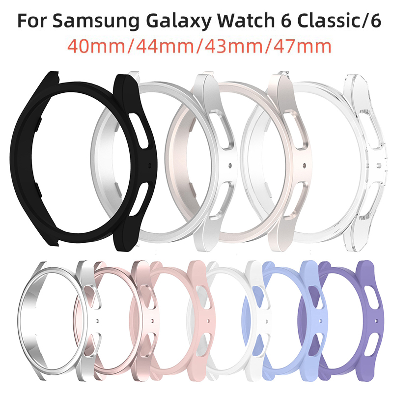 時計ケース Samsung Galaxy Watch 6 40mm 44mm スクリーンプロテクター PC バンパーオールラウンド Galaxy Watch 6 クラシック 43mm 47mm カバー