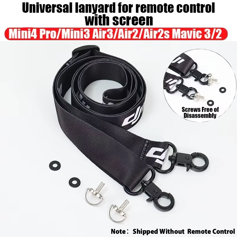 Cordão para controlador DJI RC e RC 2 e RC Pro, DJI Mini 4 Pro Lanyard RC Neck Strap, compatível com DJI Mini 3 Pro/Mavic 3/Air2