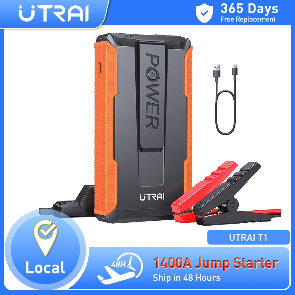 UTRAI-Banco de energía de arranque de coche, cargador de refuerzo de batería de coche portátil, dispositivo de arranque, iluminación de arranque de emergencia automática, 12V
