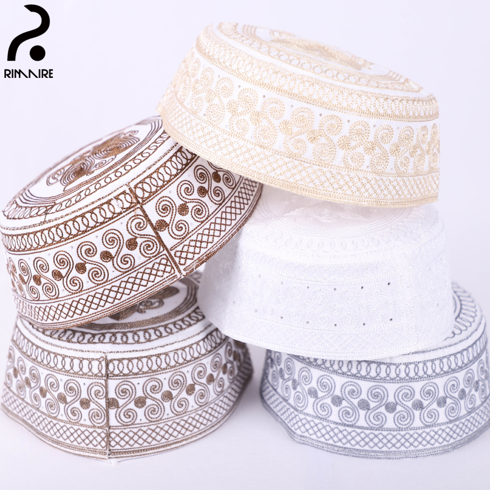 Moda hombres musulmanes Yarmulke diseñador sombrero musulmán para hombres de alta calidad multicolor Islam cubierta de pelo Yarmulke parte de negocios RIMAIRE