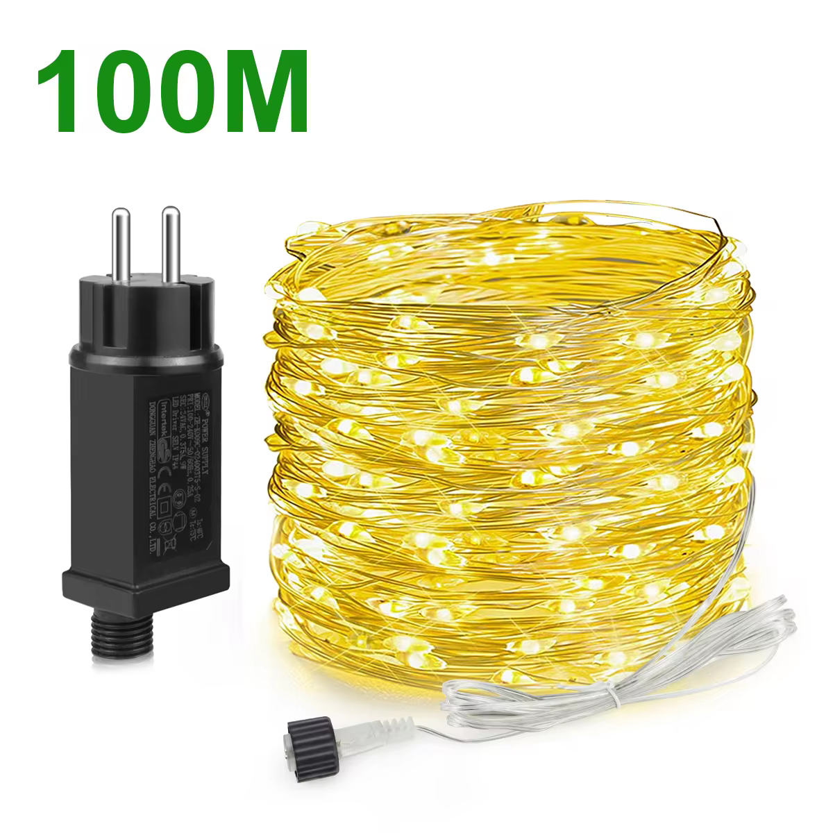 50M 100M 24V luces LED de Navidad alambre de cobre guirnalda de hadas cadena de luces impermeable para jardín al aire libre decoración de fiesta de año nuevo