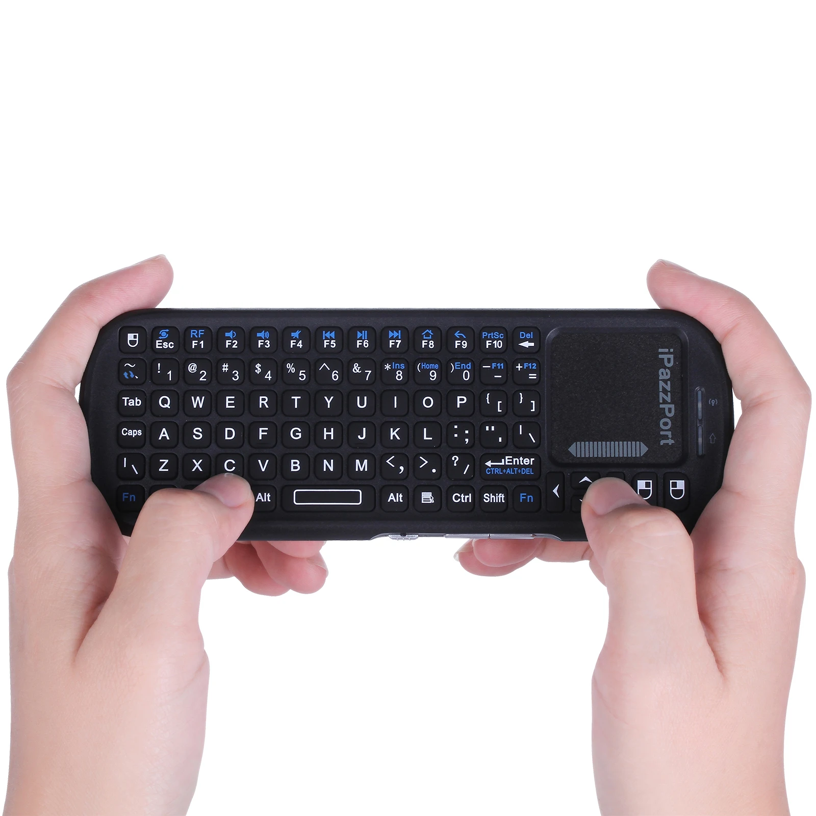 Bezprzewodowa klawiatura iPazzPort Mini Bluetooth + 2,4 GHz z touchpadem MouseCombo dla Android TV Box/PC/Tablet/PS4/Raspberry Pi 3/HTPC